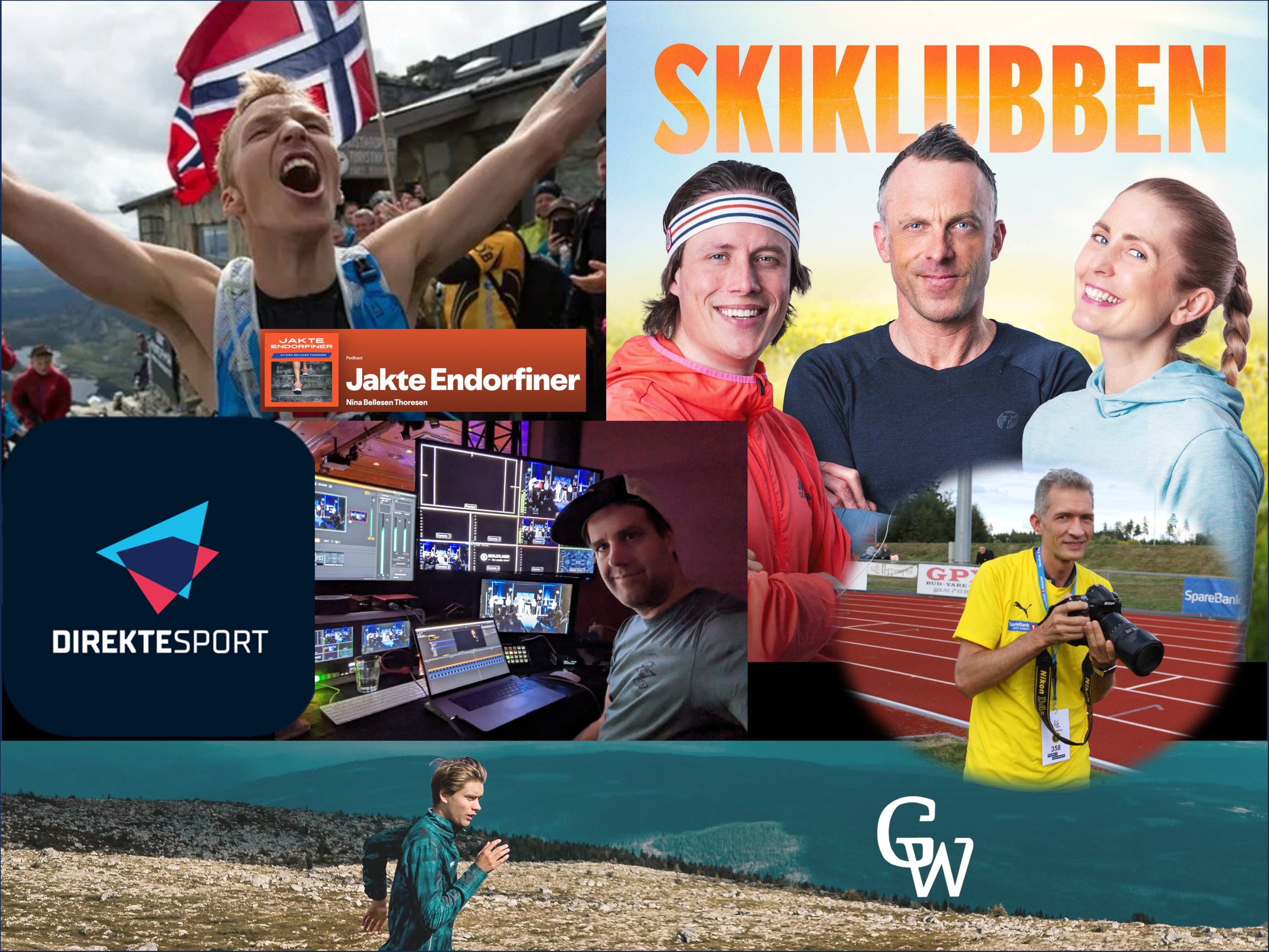 Bislett24 og media: Magnus Linnestad, Emil Gukild, Nina Thoresen, Göran Winblad og Samuel Hafsahl.